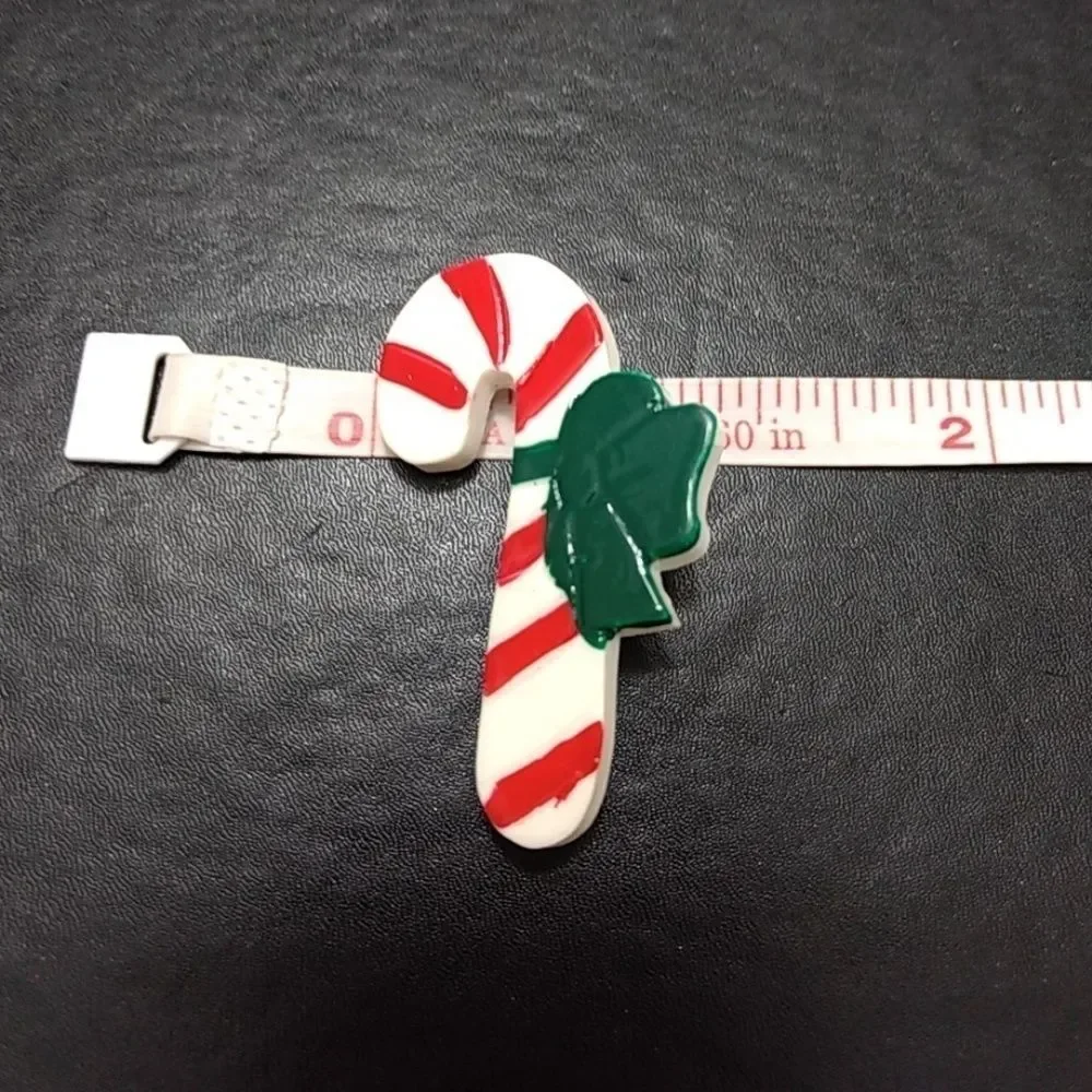 Candy Cane brooch red white green holiday